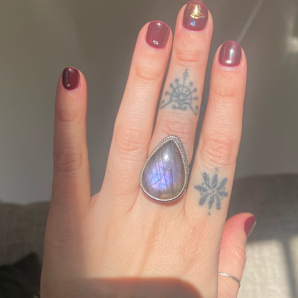 Rare Unique Purple Labradorite Ring 💜😍✨